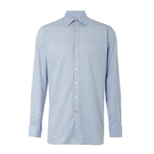 Load image into Gallery viewer, Blue Herringbone Men's Organic Shirt