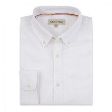 Load image into Gallery viewer, White Oxford Men’s Shirt with button-down collar. Fairtrade and organic cotton.