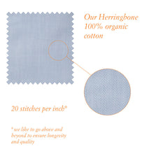 Load image into Gallery viewer, Blue Herringbone Men&#39;s Organic Shirt
