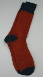 Contrast Socks - Orange/Midnight