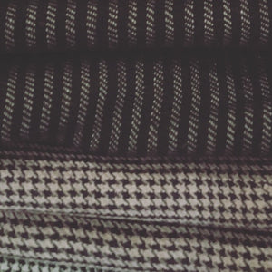 Checked Fine Wool Scarf