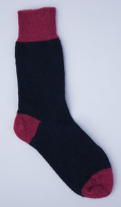 Contrast Socks - Midnight/Pink