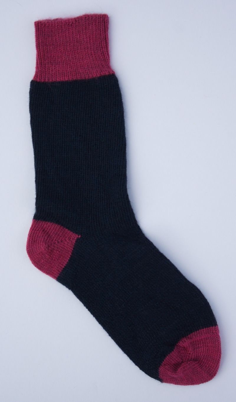 Contrast Socks - Midnight/Pink