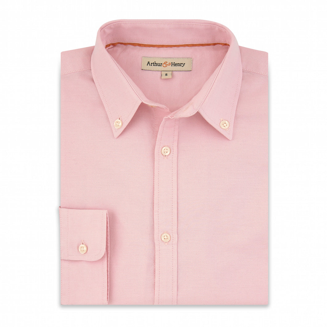 Button-Down Collar Fairtrade Organic Oxford Shirt - Pink